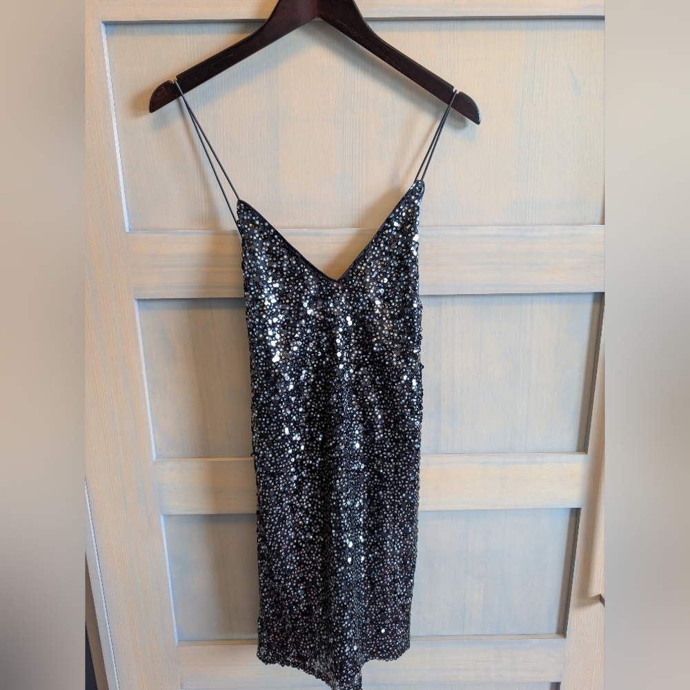 Women's Small Sequin Black Lulu's Dress